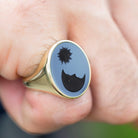 AGATE MOON RING - Danelian Jewelry