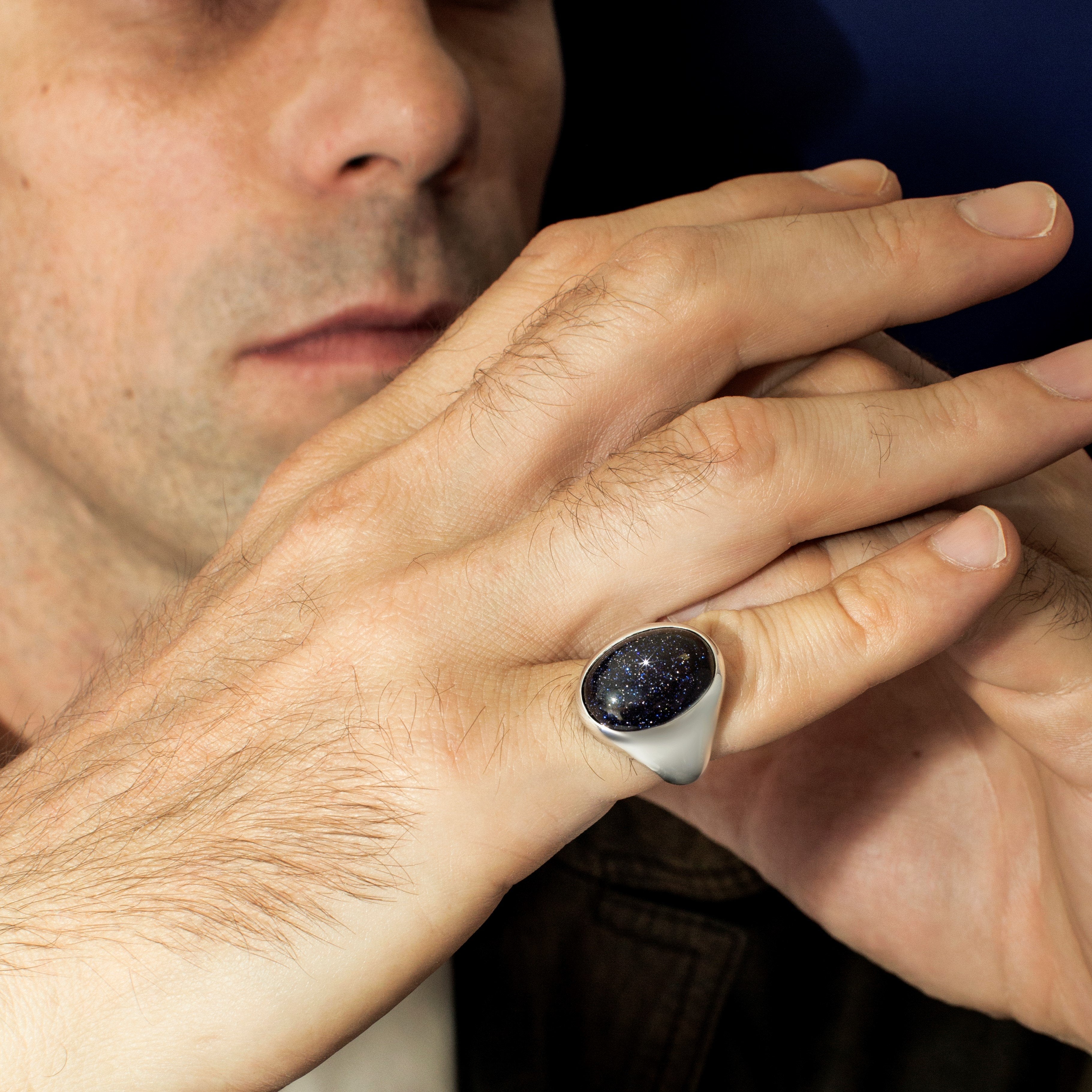 LARGE SANDSTONE SIGNET RING - Danelian Jewelry