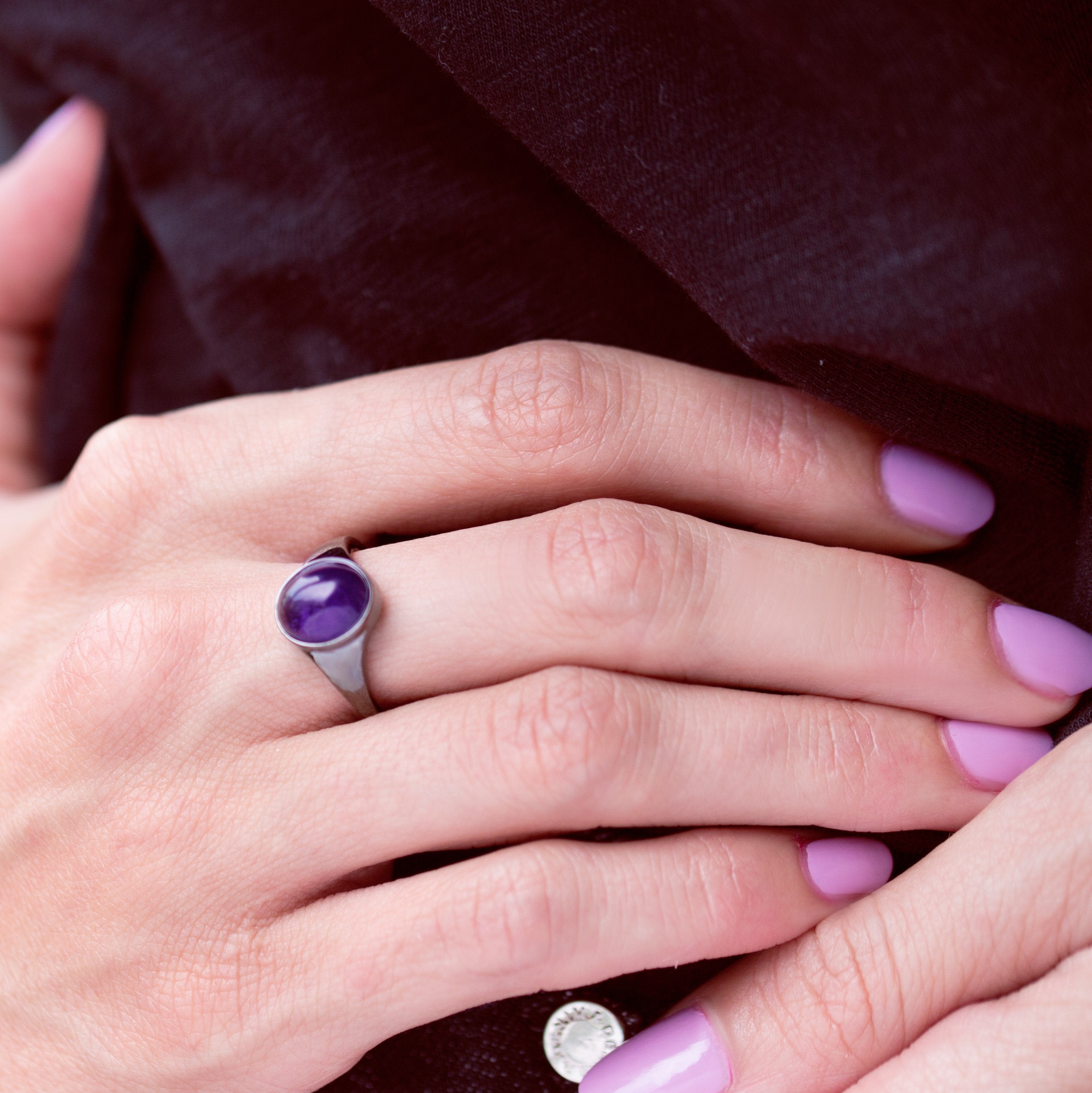 MINIMALIST GEMSTONE SIGNET RING - Danelian Jewelry