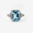 AQUAMARINE DIAMOND RING - Danelian Jewelry