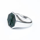 SILVER BLOODSTONE BEE RING - Danelian Jewelry