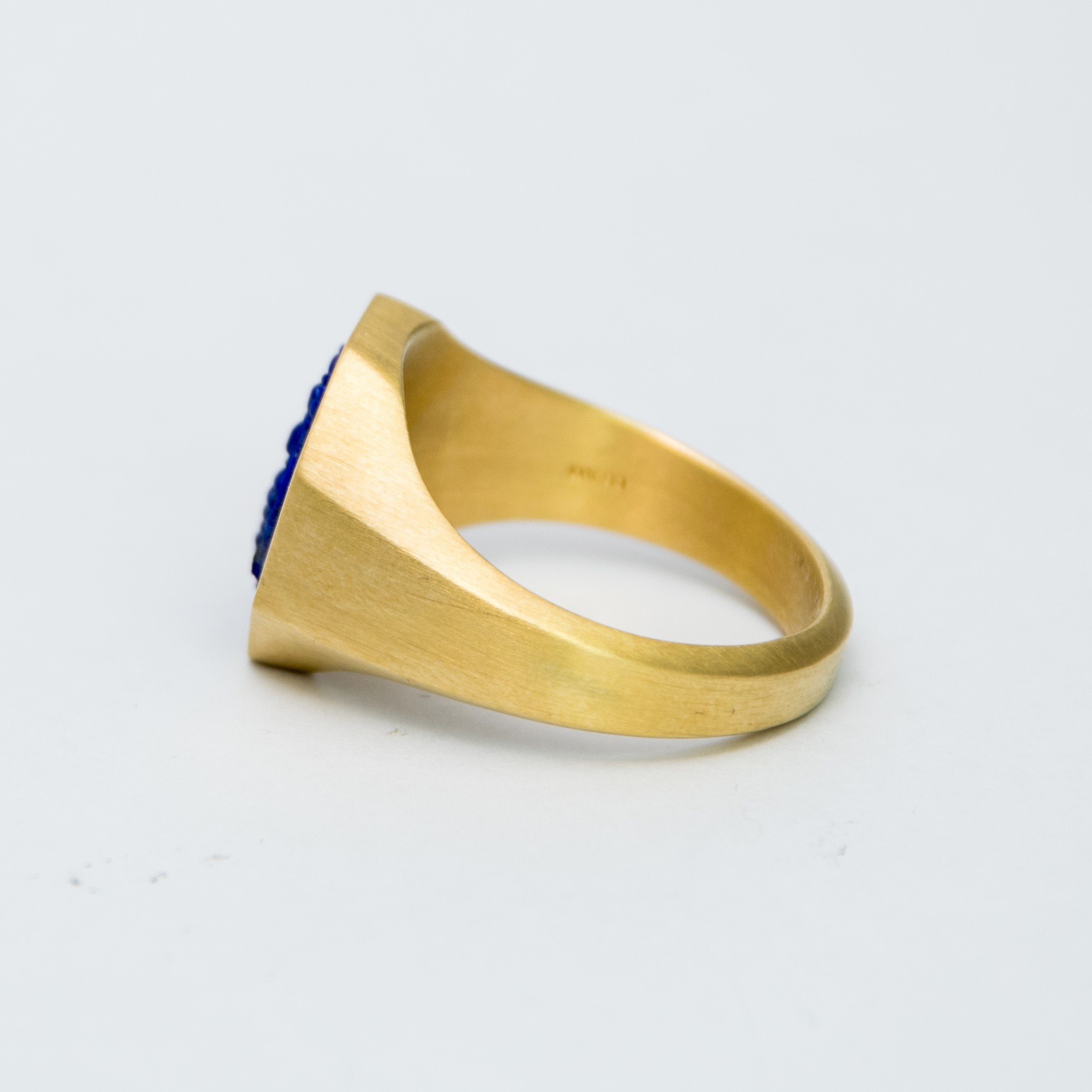 SILVER LAPIS LAZULI BEE RING - Danelian Jewelry