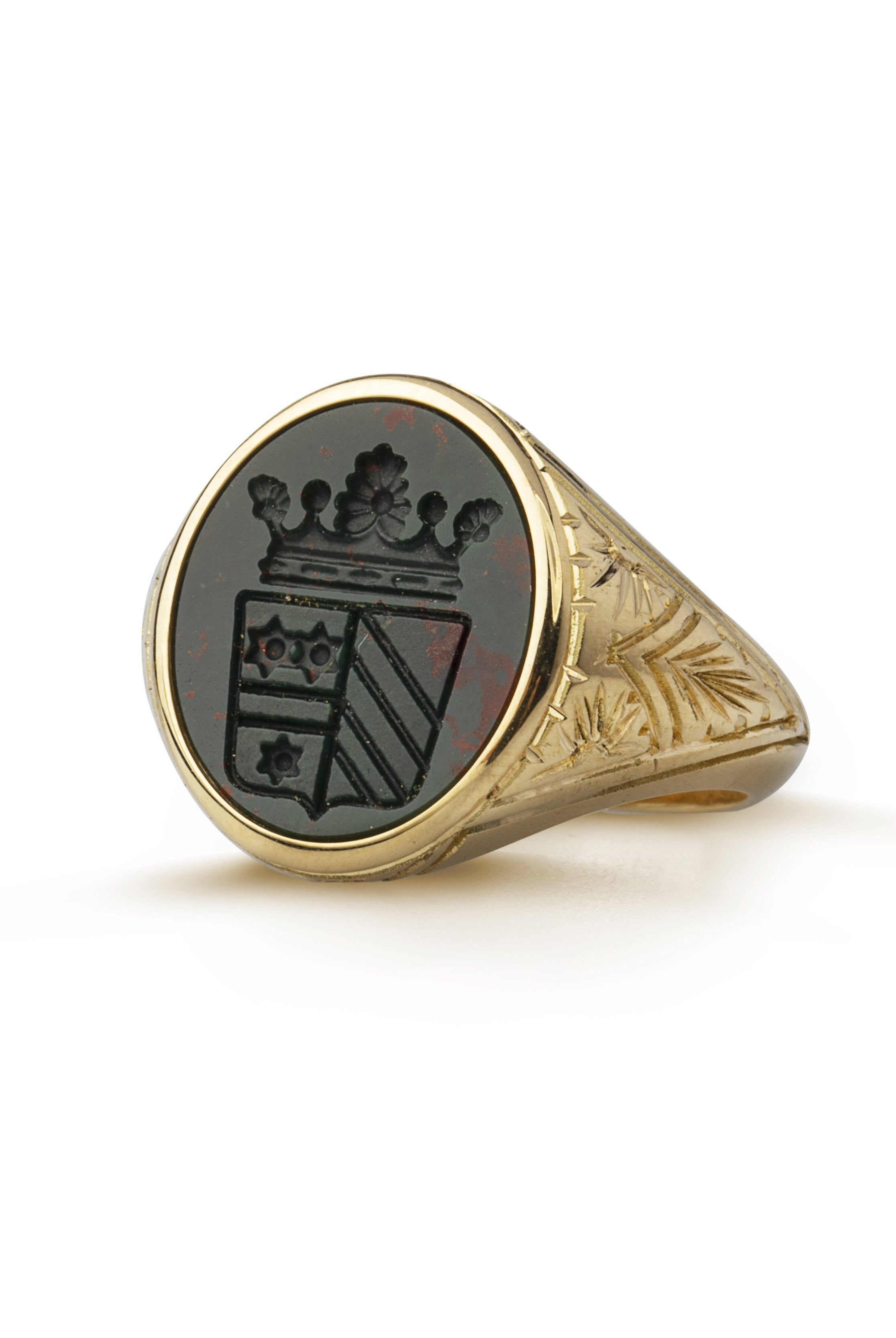 bloodstone family crest signet ring by Danelian Jewelry