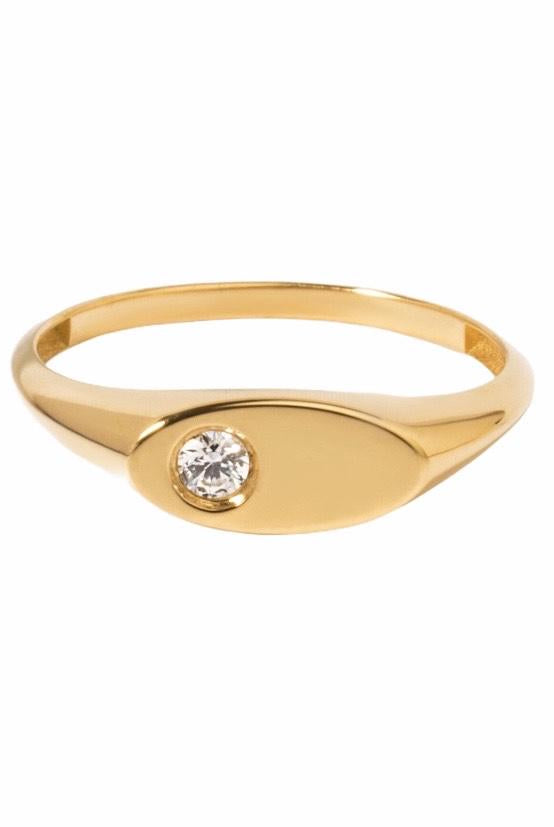 DIAMOND SIGNET RING - Danelian Jewelry