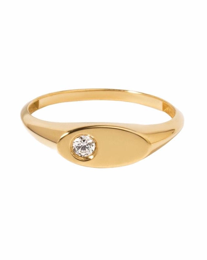 DIAMOND SIGNET RING - Danelian Jewelry