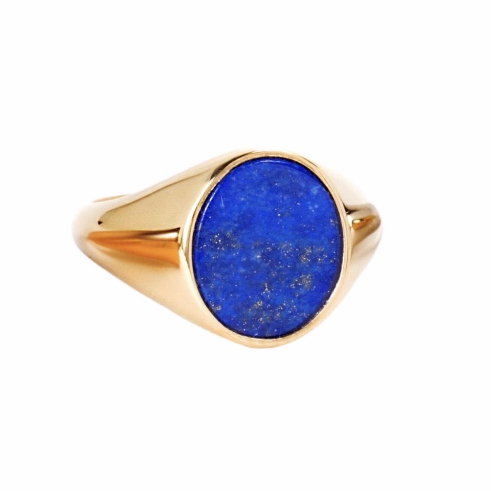 LAPIS LAZULI SIGNET RING - Danelian Jewelry