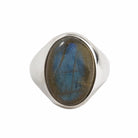 LARGE LABRADORITE SIGNET RING - Danelian Jewelry