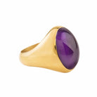 LARGE AMETHYST SIGNET RING - Danelian Jewelry