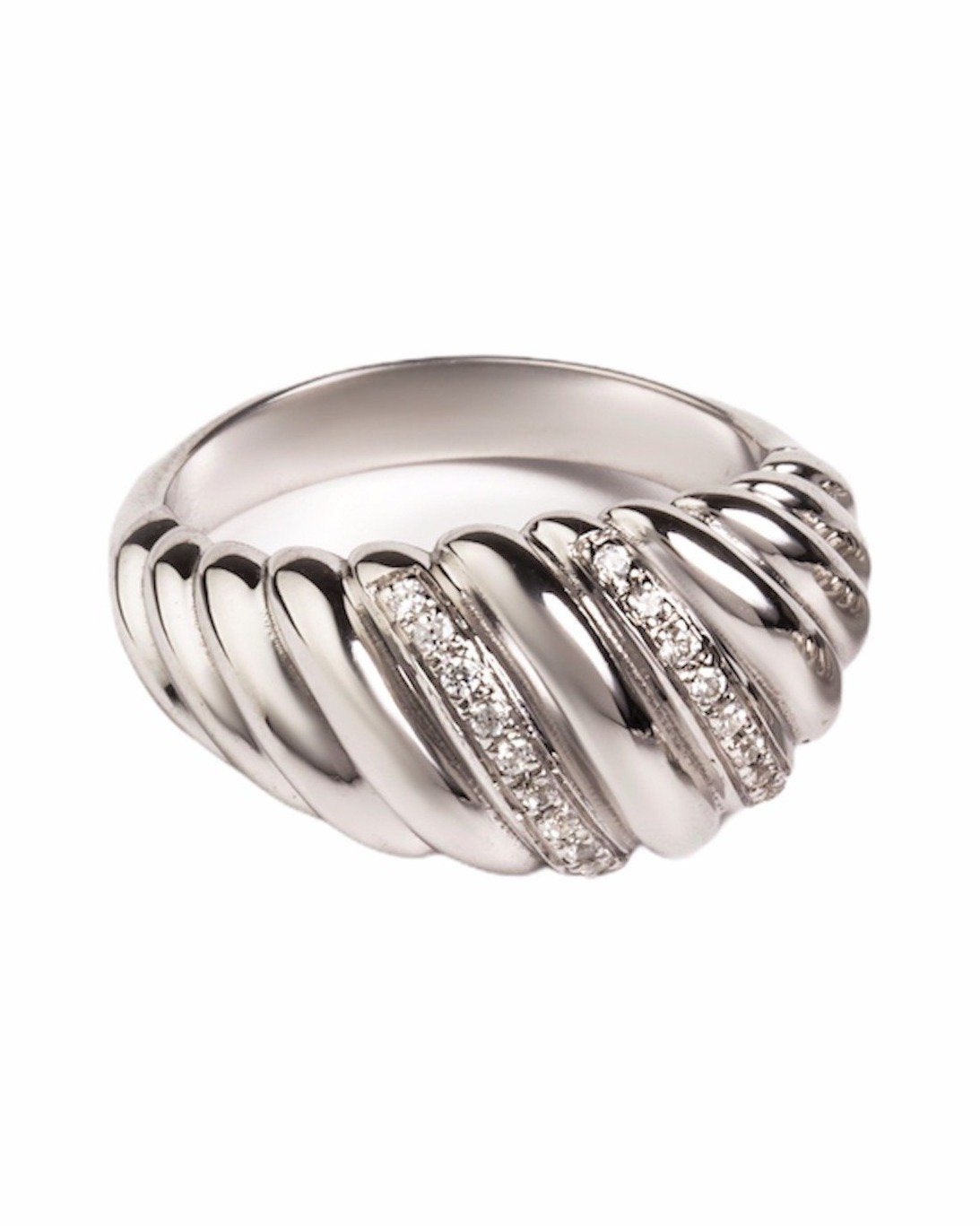 DIAMOND CROISSANT RING - Danelian Jewelry
