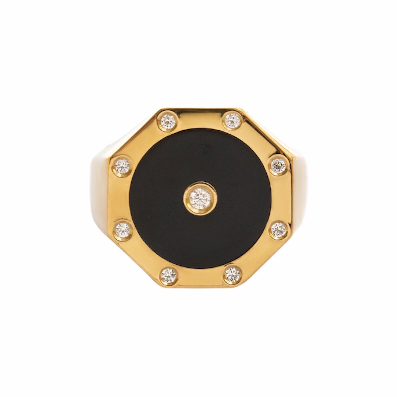 BLACK ENAMEL RING - Danelian Jewelry