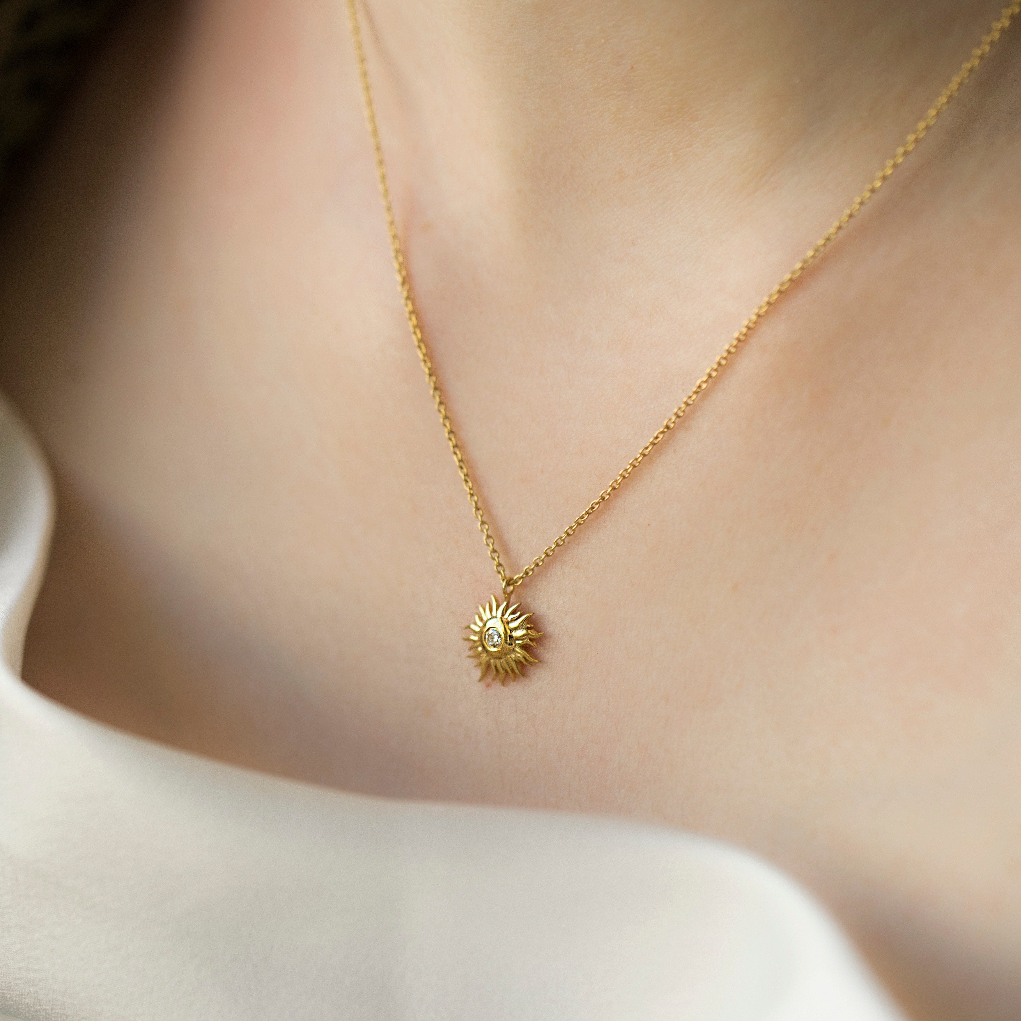 DIAMOND SUN NECKLACE - Danelian Jewelry