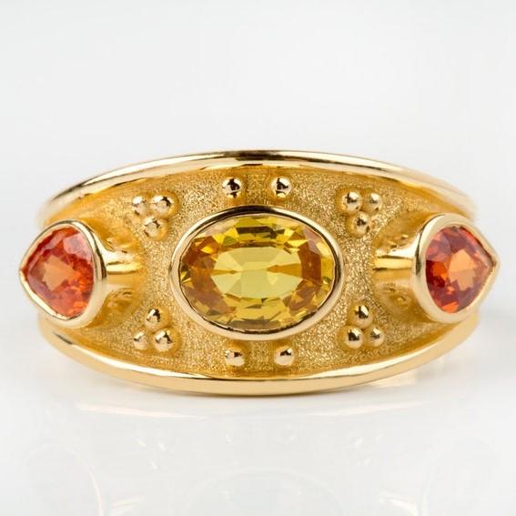 CITRINE BYZANTINE RING - Danelian Jewelry