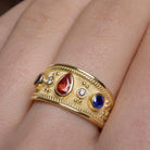 SAPPHIRE BYZANTINE RING - Danelian Jewelry