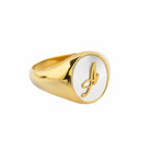 OVAL LETTER RING - Danelian Jewelry