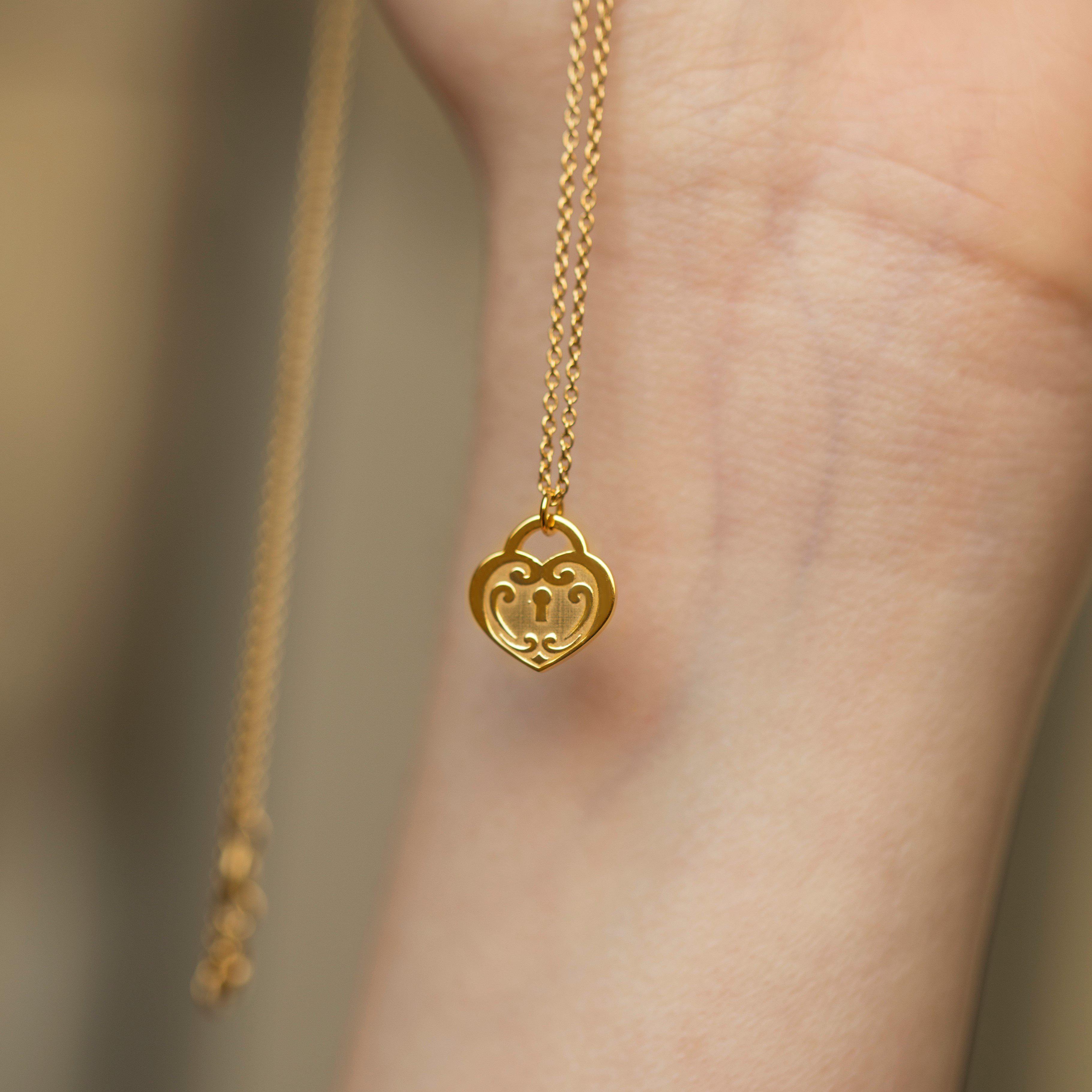 VICTORIAN HEART KEY NECKLACE - Danelian Jewelry