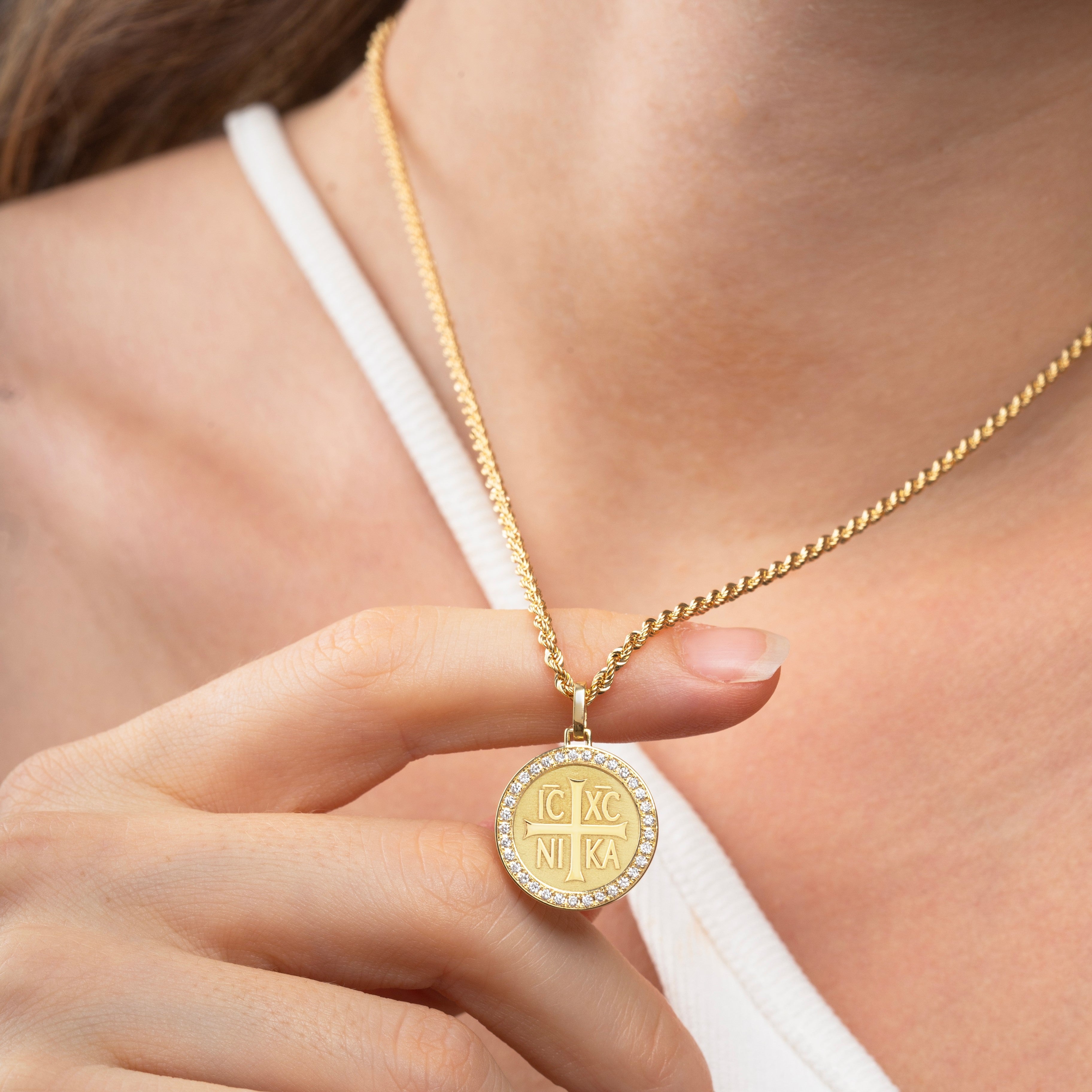 DIAMOND ICXC NIKA NECKLACE – Danelian Jewelry