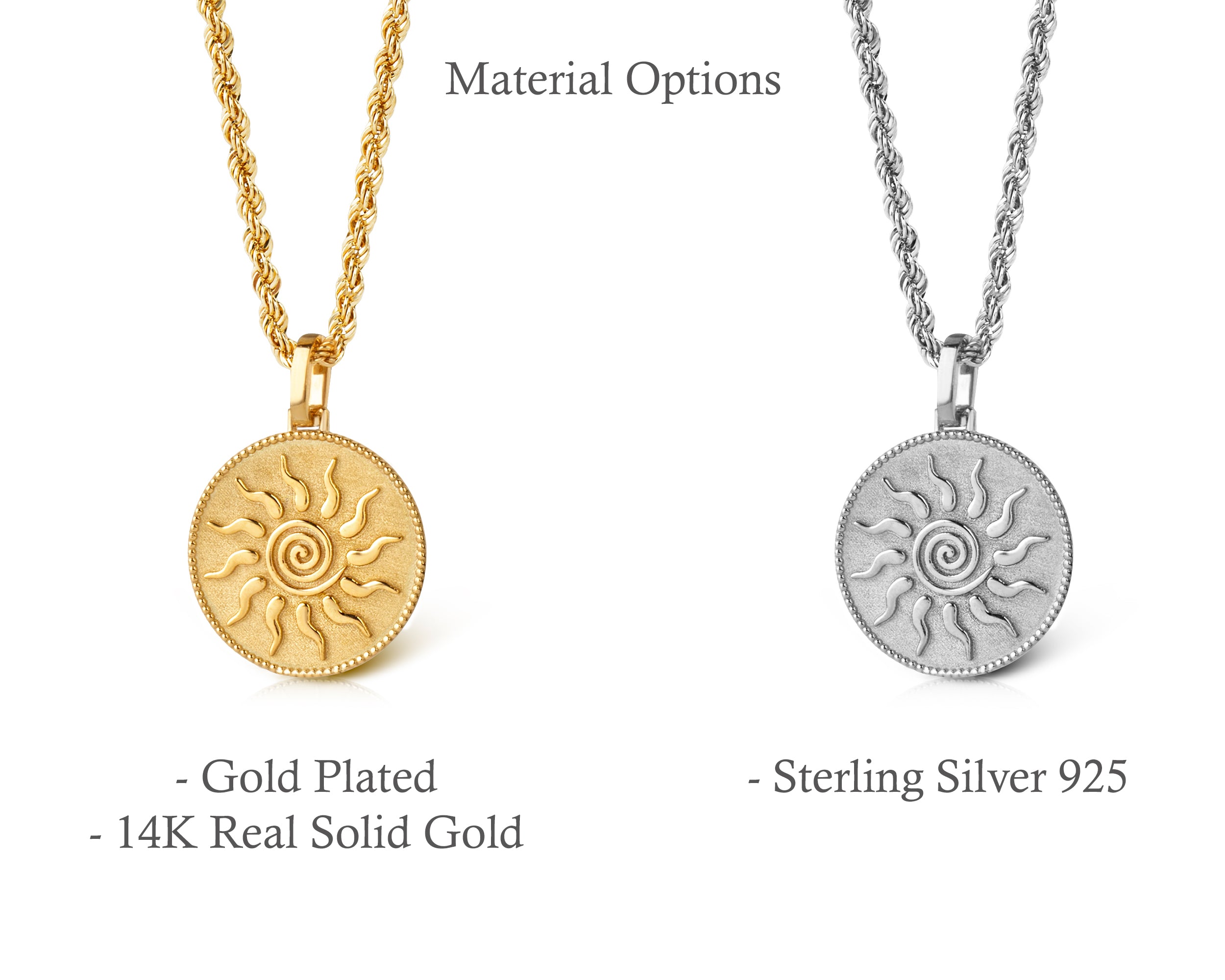 SPIRAL SUN NECKLACE – Danelian Jewelry
