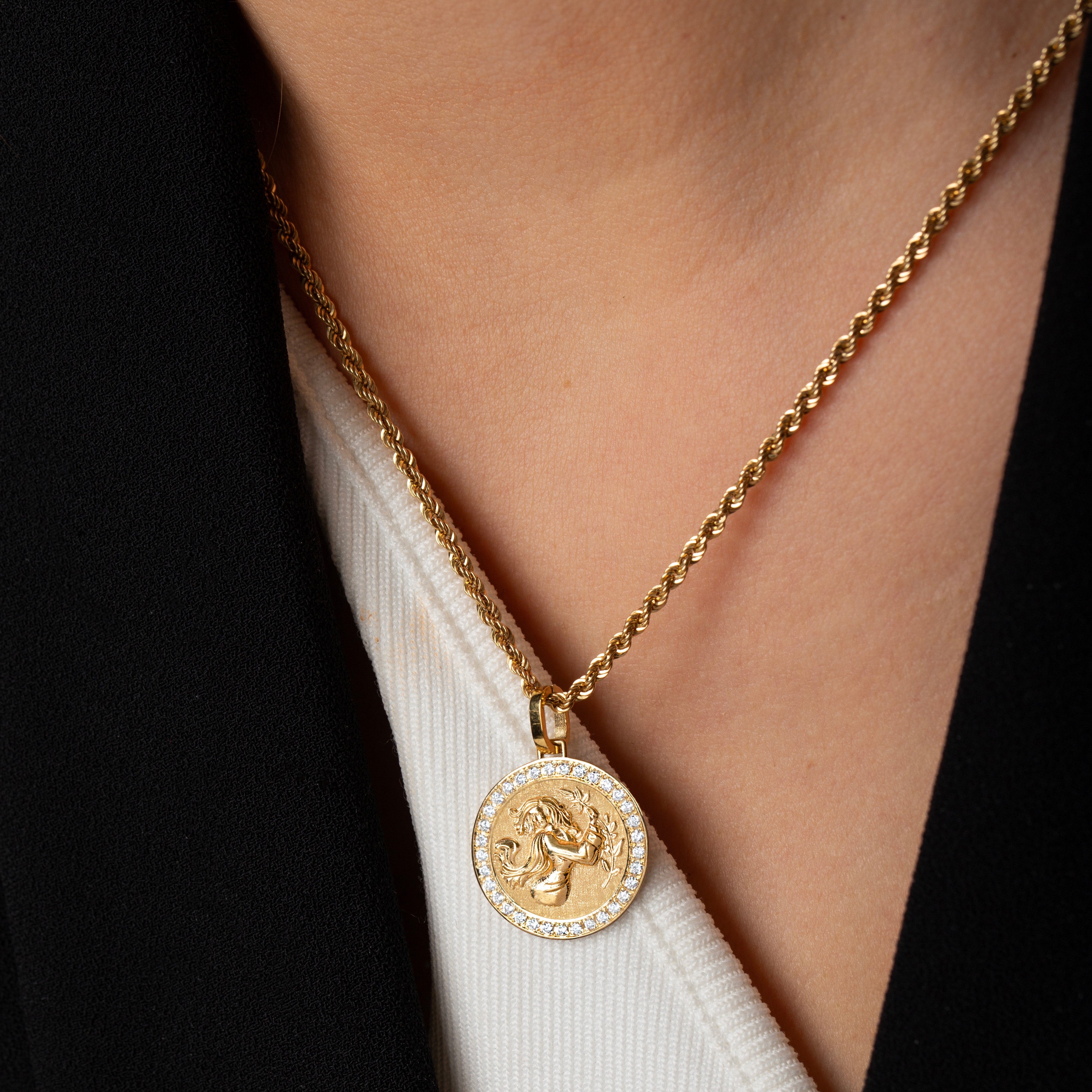 DIAMOND VIRGO ZODIAC NECKLACE – Danelian Jewelry