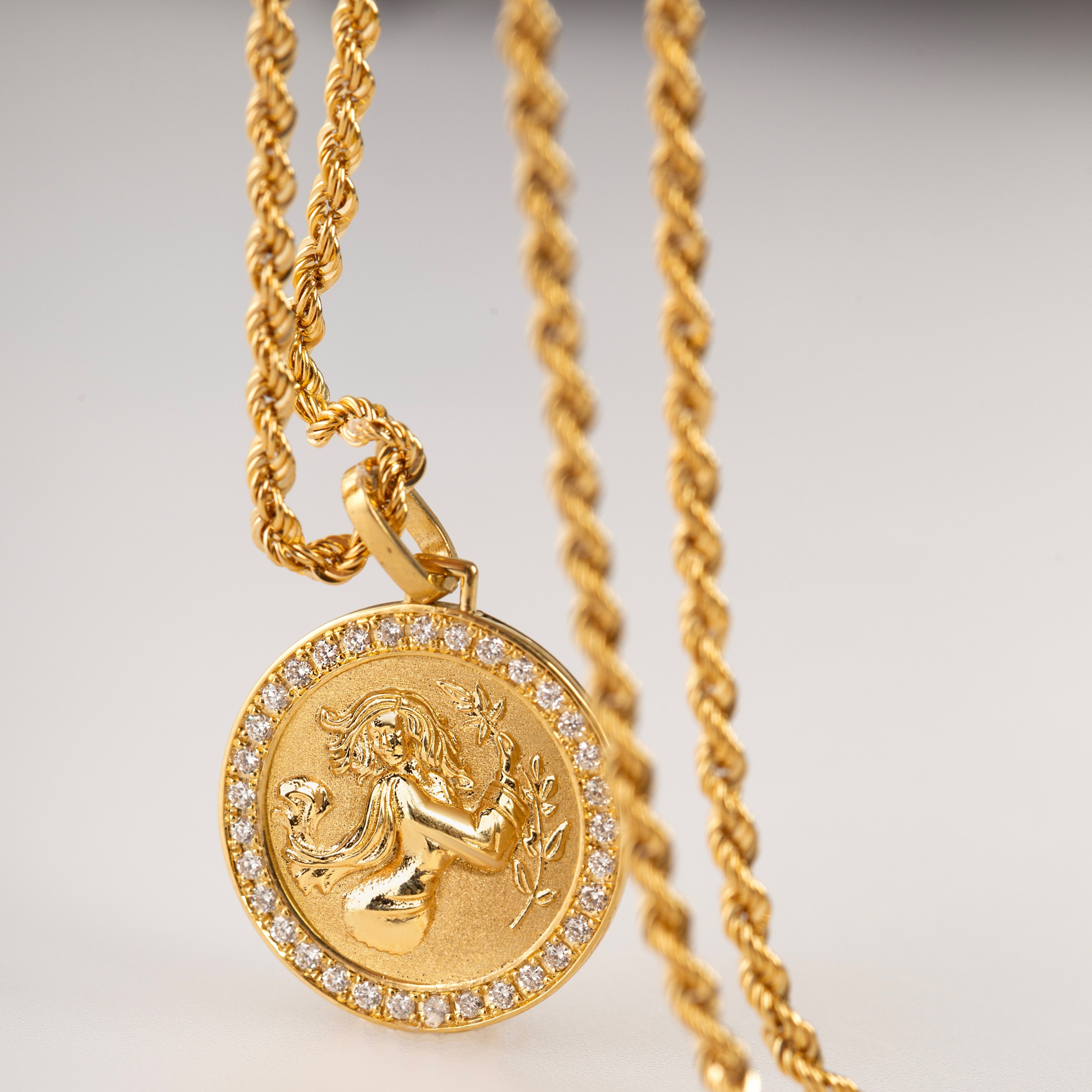 DIAMOND VIRGO ZODIAC NECKLACE – Danelian Jewelry