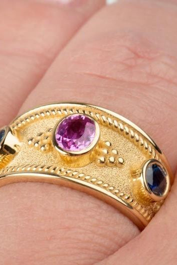 TOURMALINE BYZANTINE RING - Danelian Jewelry