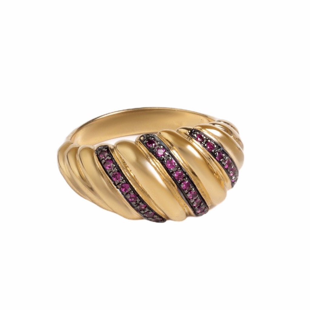 TWIST RUBY RING - Danelian Jewelry