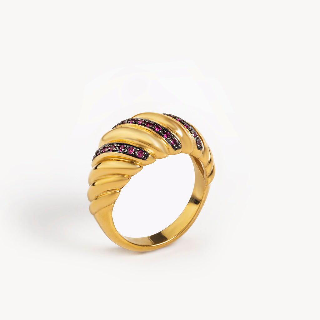 TWIST RUBY RING - Danelian Jewelry