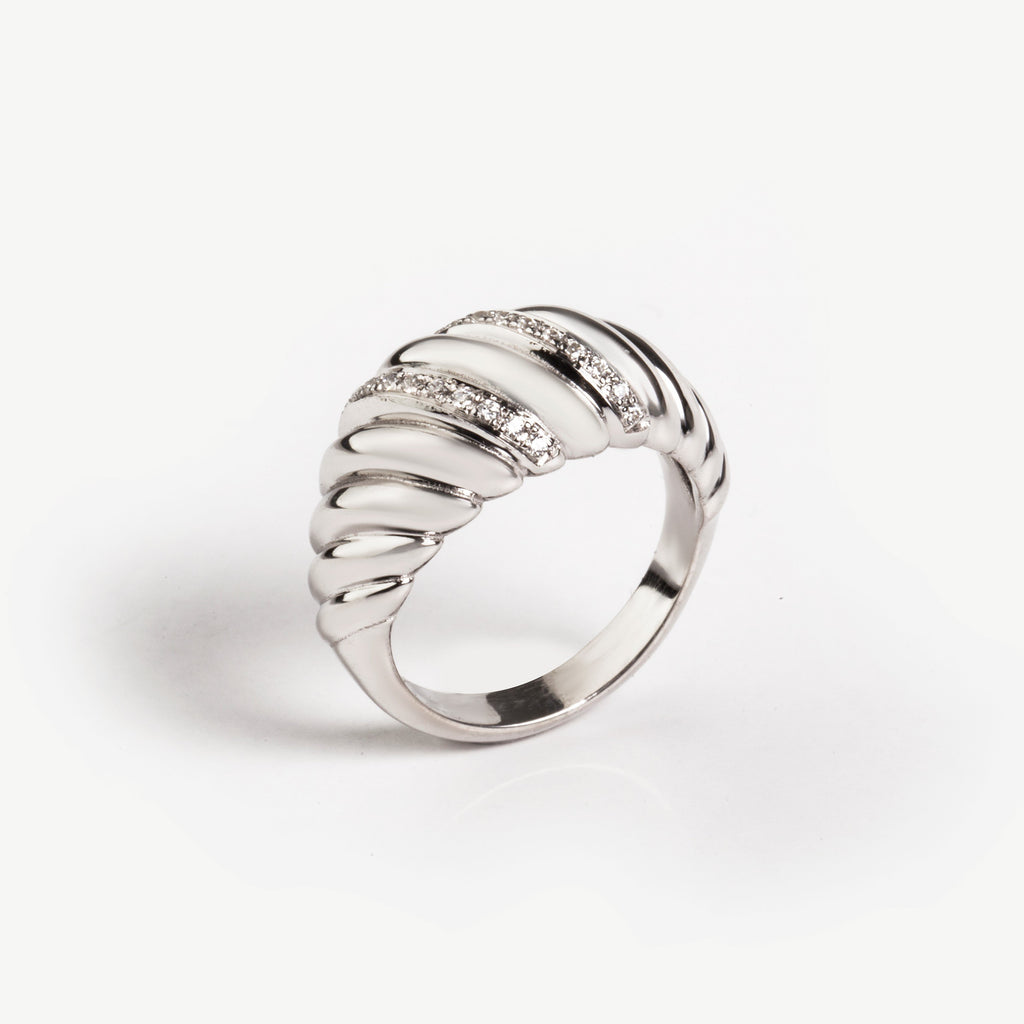 DIAMOND CROISSANT RING - Danelian Jewelry