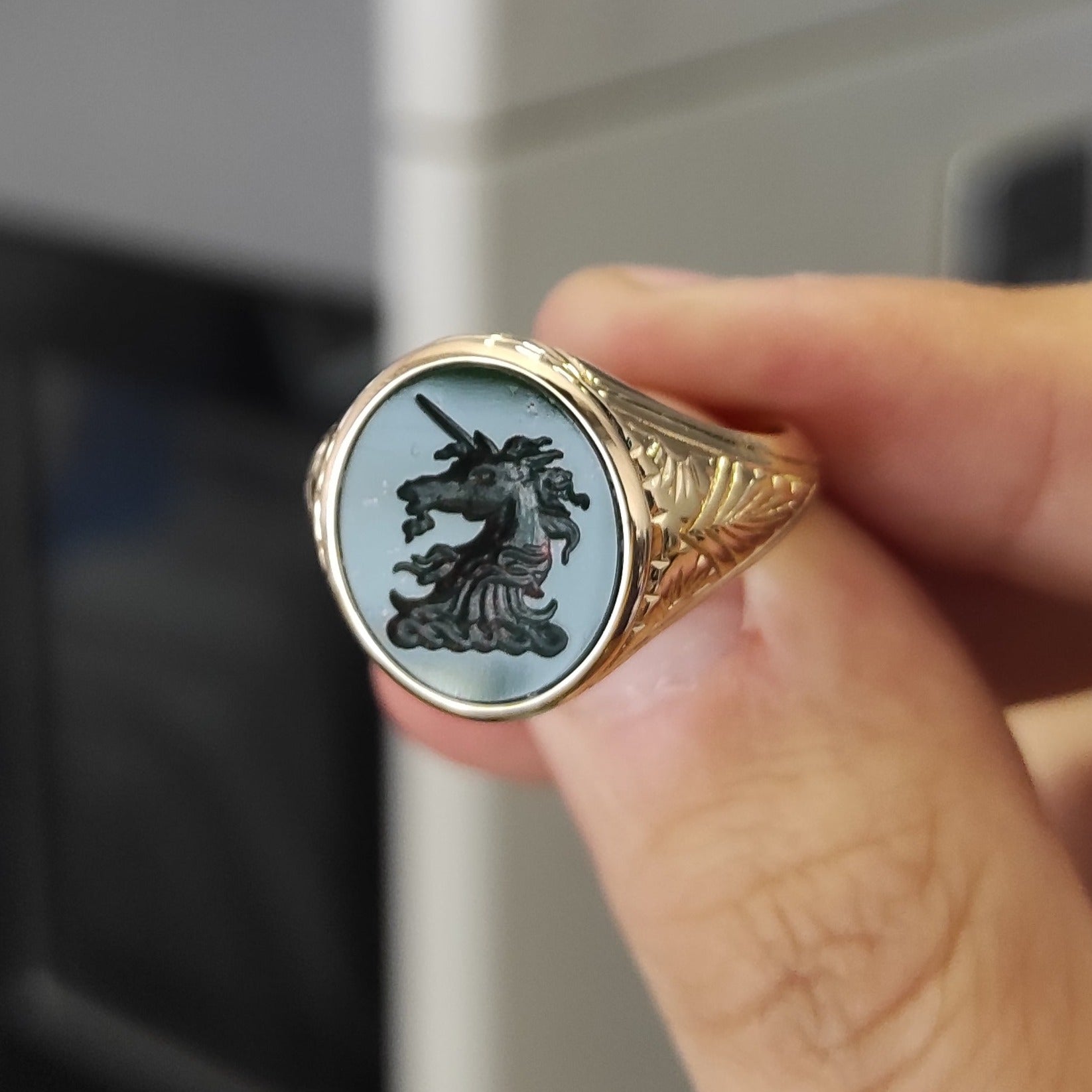 Unicorn on sale signet ring