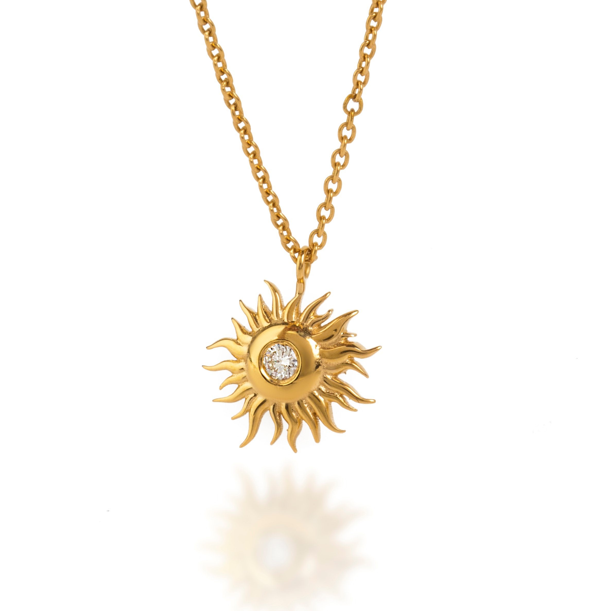 DIAMOND SUN NECKLACE - Danelian Jewelry