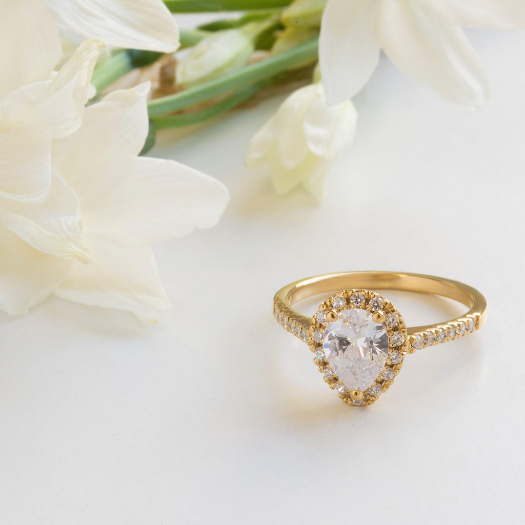 PEAR CUT DIAMOND RING - Danelian Jewelry