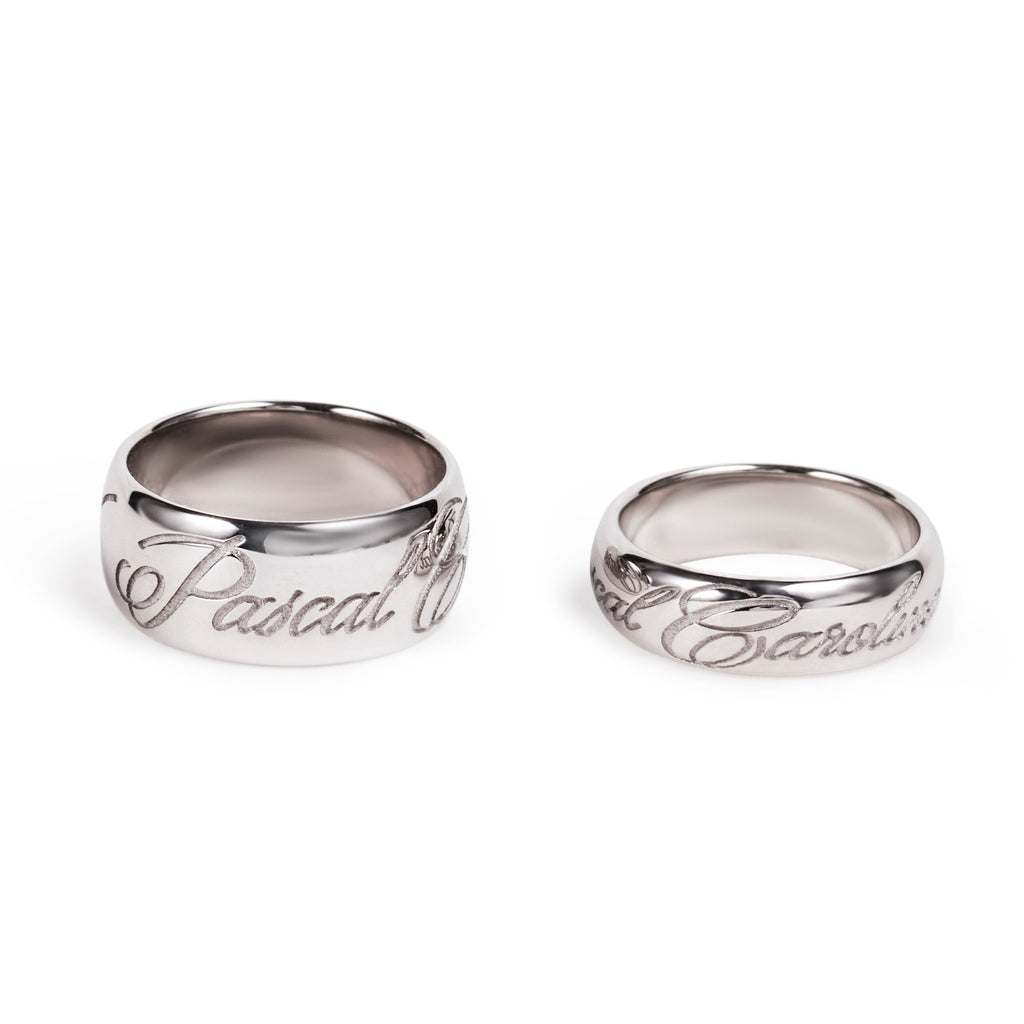 ENGRAVED WEDDING BAND SET - Danelian Jewelry