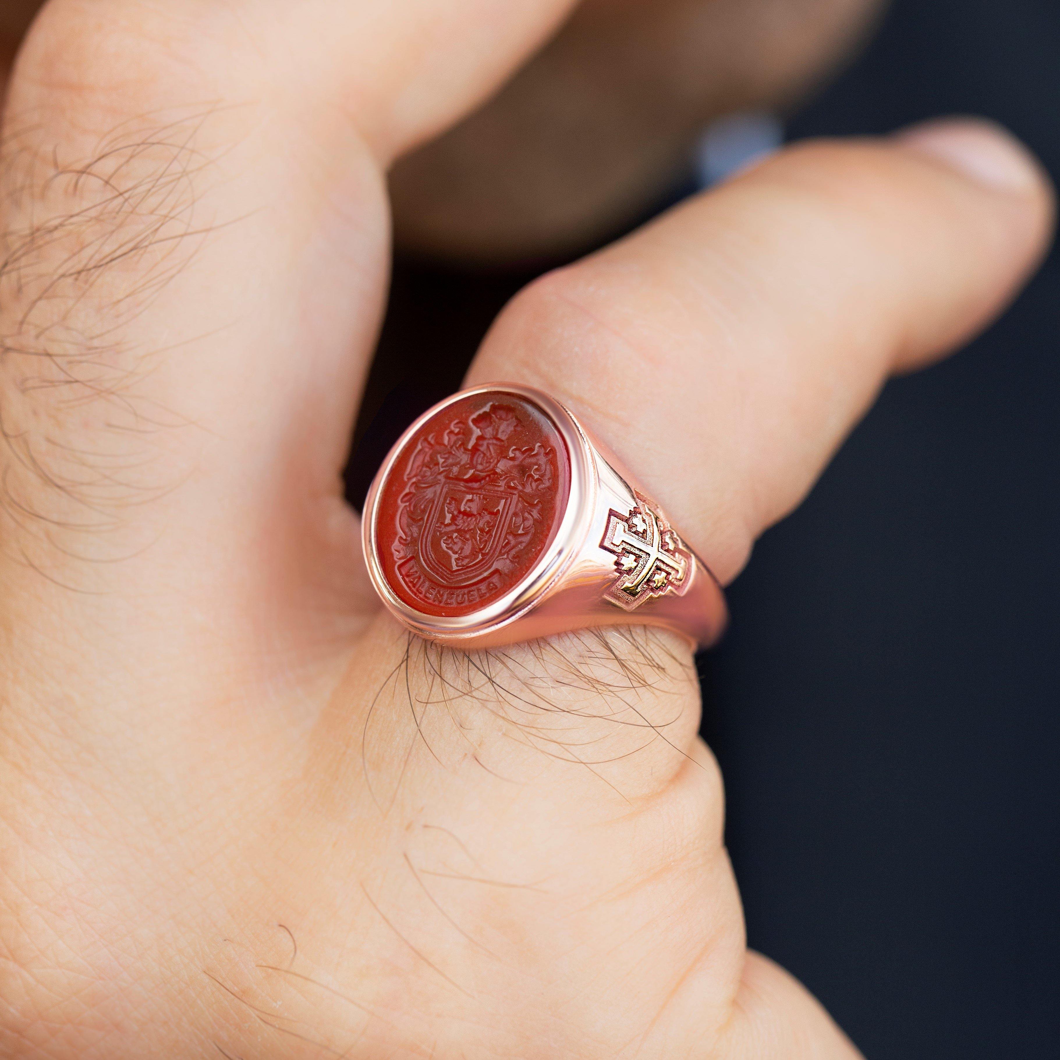 Carnelian mens store ring