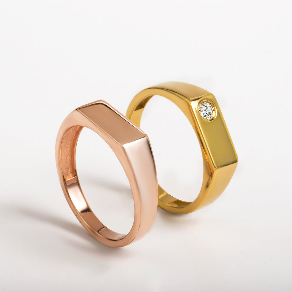 THIN SIGNET RING - Danelian Jewelry
