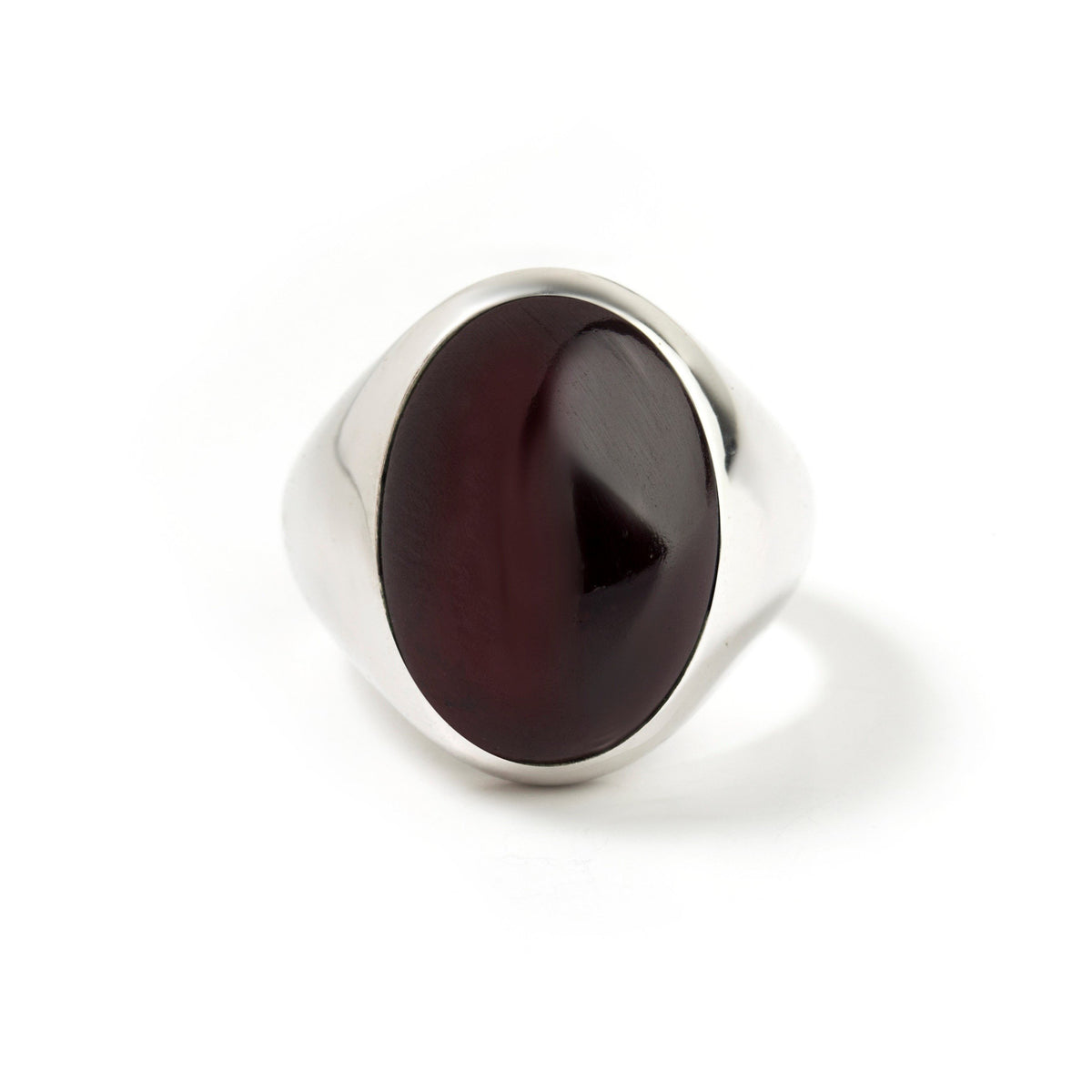 Garnet Stone Silver 925 Signet Ring For Men/Women | Danelian Jewelry