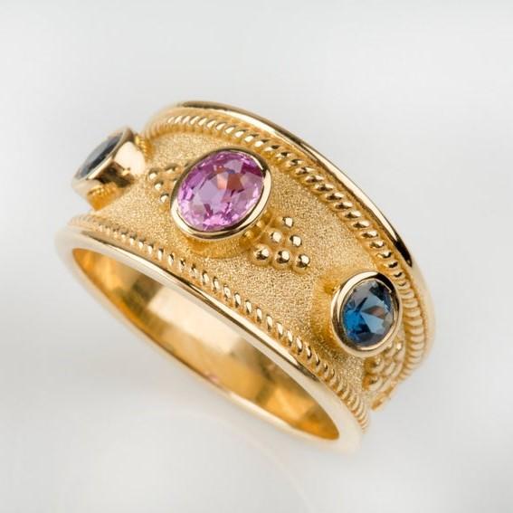 TOURMALINE BYZANTINE RING - Danelian Jewelry