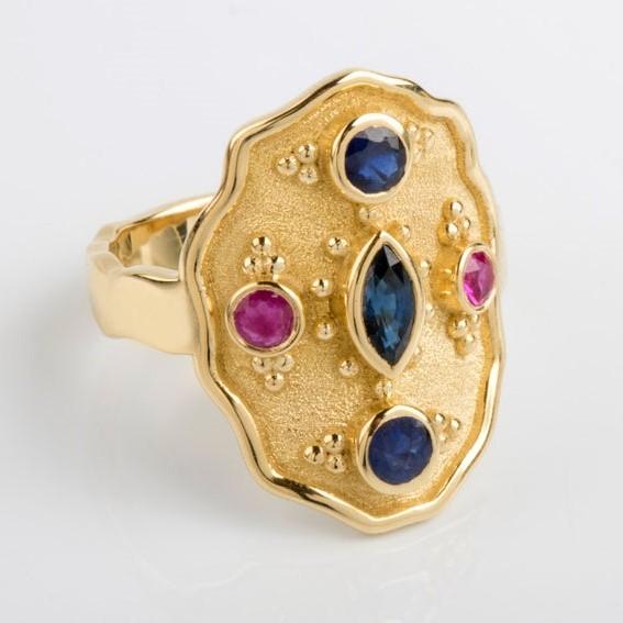 OVAL BYZANTINE RING - Danelian Jewelry