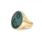 BLOODSTONE MOON RING - Danelian Jewelry