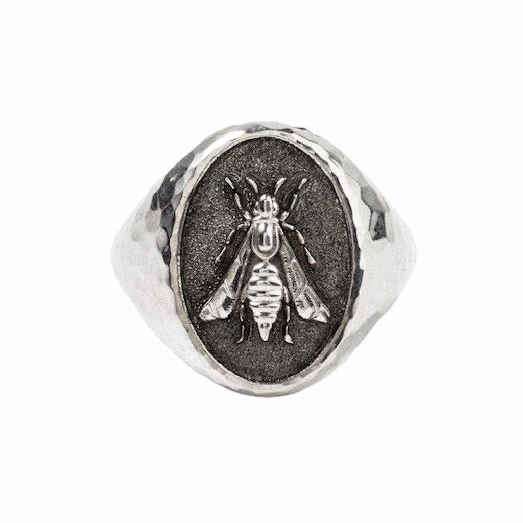 HAMMERED BEE RING - Danelian Jewelry