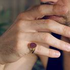 RUBY SIGNET RING - Danelian Jewelry