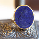 LAPIS LAZULI MOON RING - Danelian Jewelry