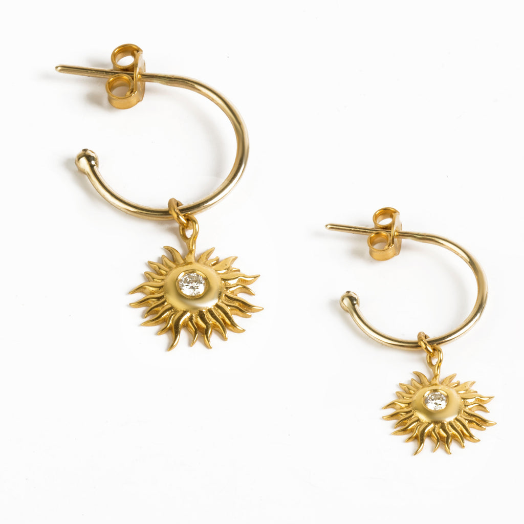 DIAMOND SUN EARRING - Danelian Jewelry