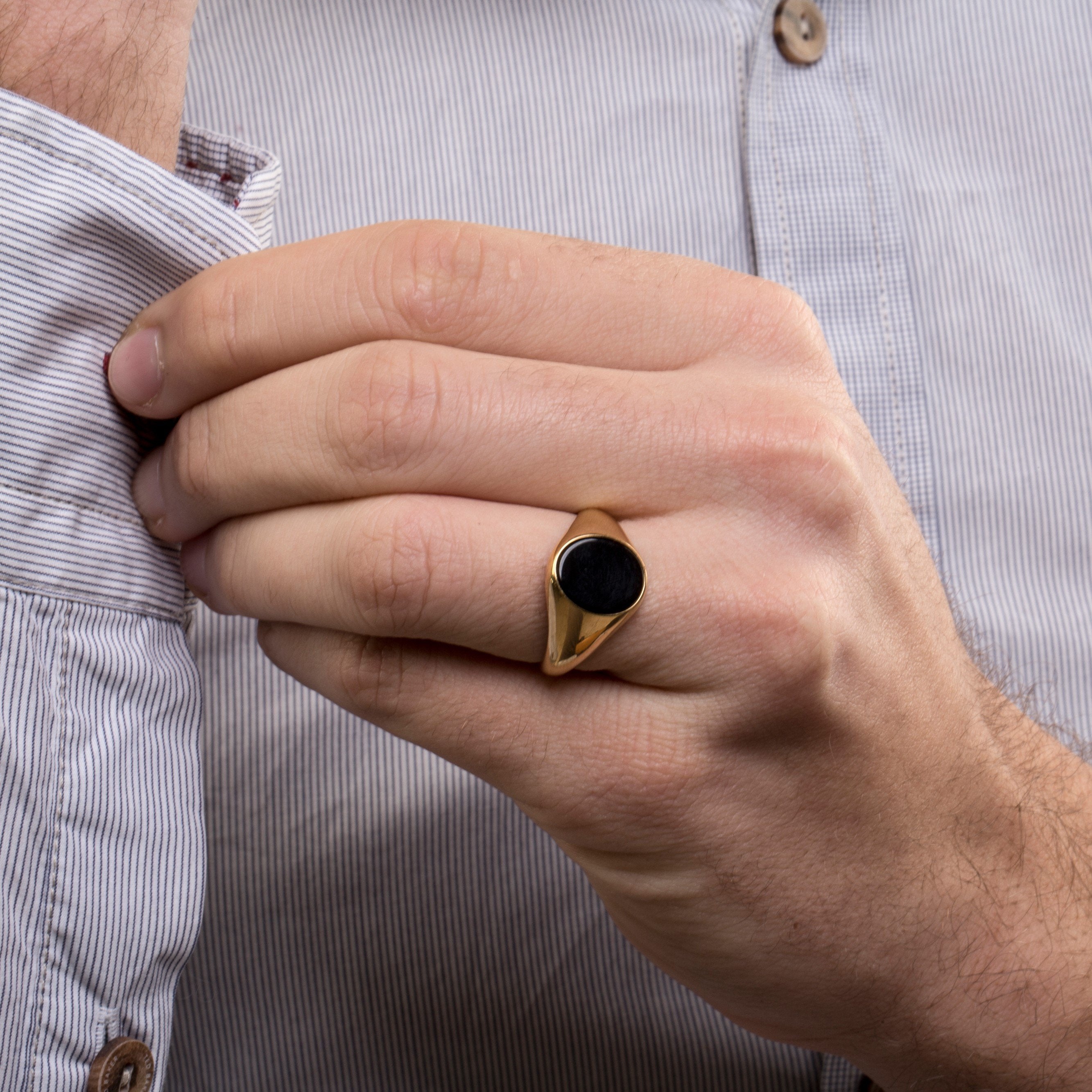 Gold and deals onyx signet ring