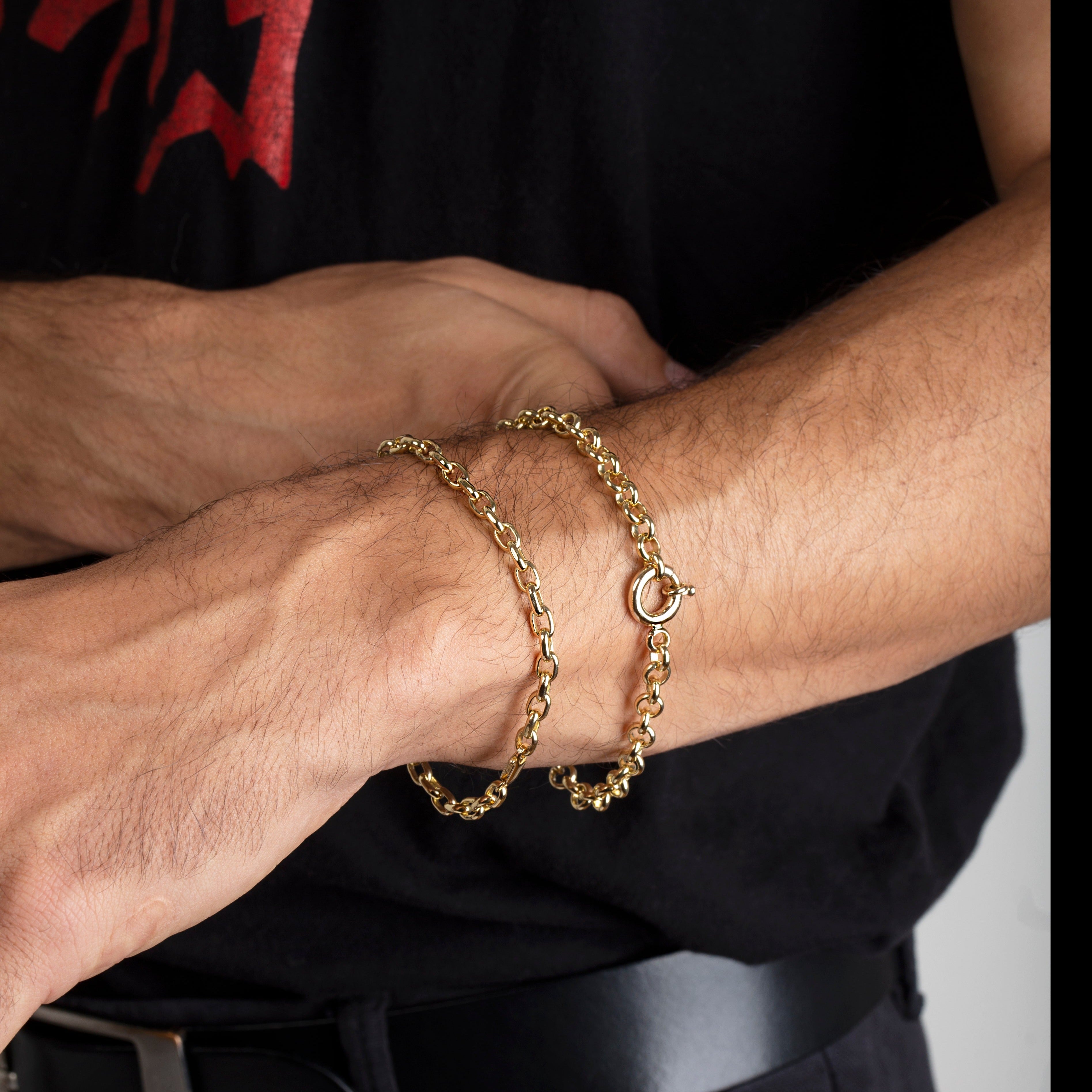 HANDMADE ROLO BRACELET - HEAVY ROLO GOLD BRACELET BY DANELIAN JEWELRY ...