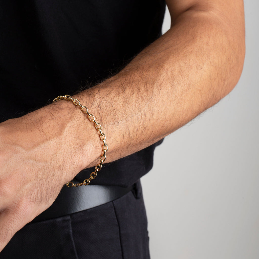 HANDMADE ROLO BRACELET - HEAVY ROLO GOLD BRACELET BY DANELIAN JEWELRY ...