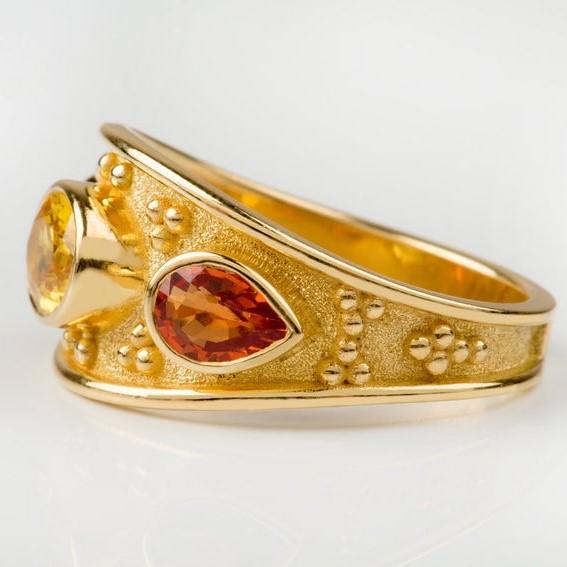 CITRINE BYZANTINE RING - Danelian Jewelry