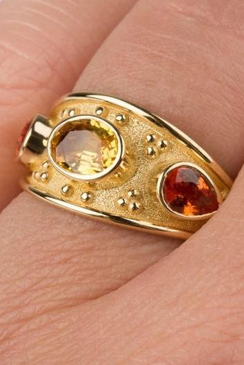 CITRINE BYZANTINE RING - Danelian Jewelry