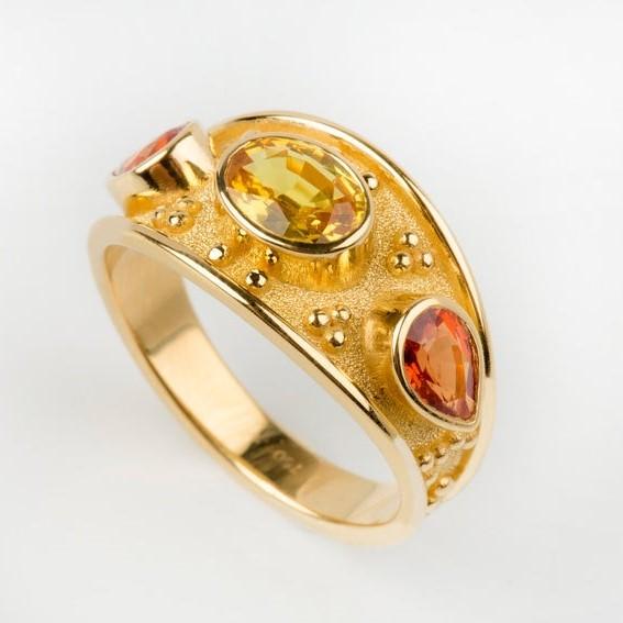 CITRINE BYZANTINE RING - Danelian Jewelry