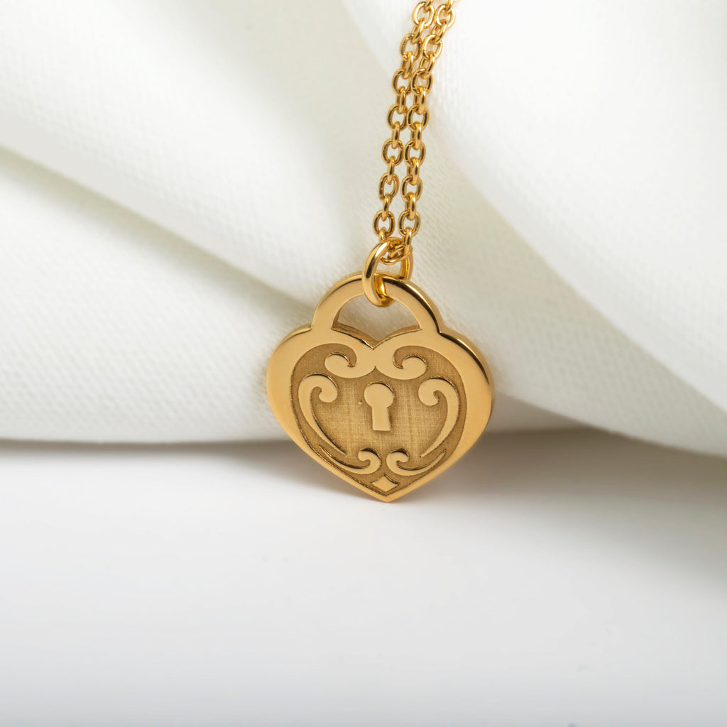 VICTORIAN HEART KEY NECKLACE - Danelian Jewelry
